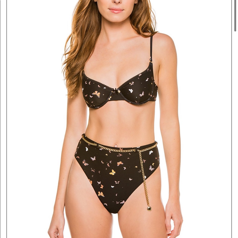 We Wore What butterfly swim size S top and bottom